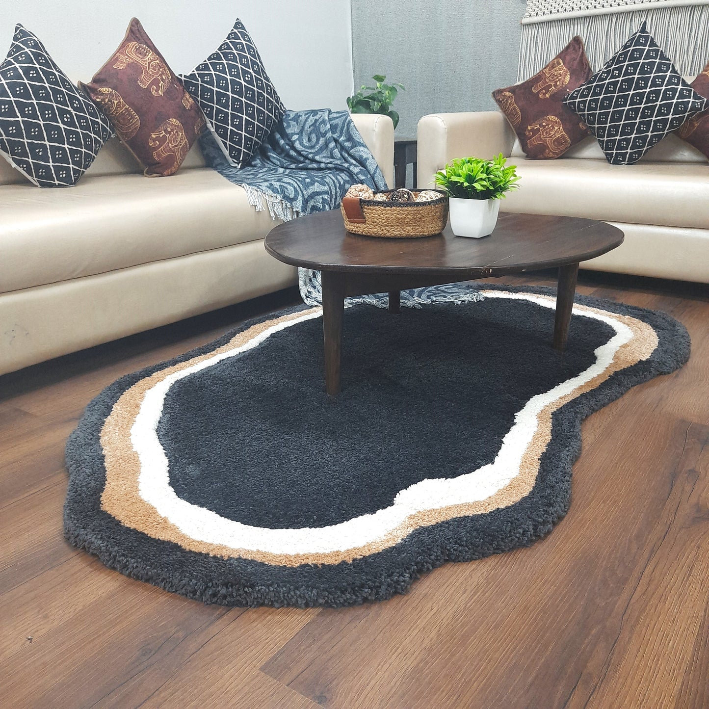 Avioni Home Microfiber Artisan Design Carpet In Multi Color | Soft, Non-Slip, Easy to Clean |120cm x 180cm (Maximum on both sides)