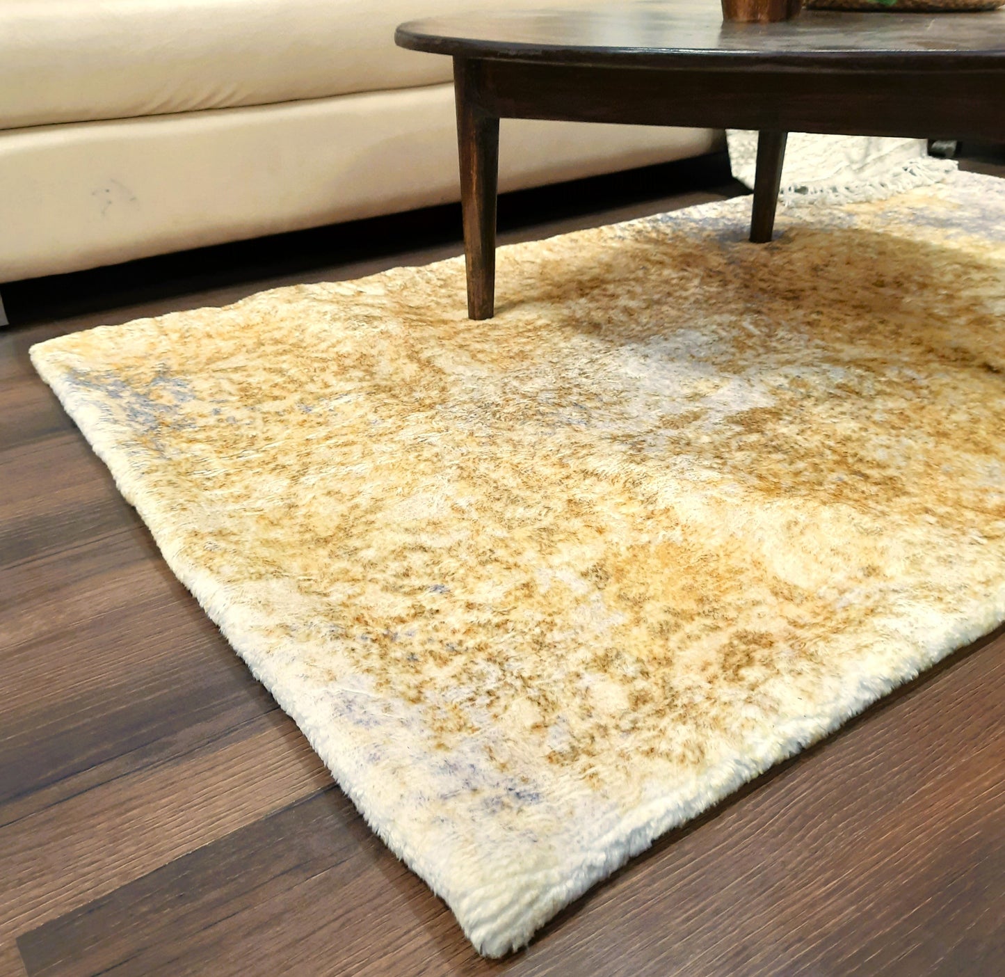 Soft Shaggy Premium Super Soft Luxury Floral Design Rugs in Faux Fur – Multi Color – Avioni Carpets