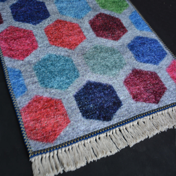 Silk Carpet Modern Design Collection Multicolour Abstract – Living Room Rug – 90cm x 150 cm( 3 Feet × 5 Feet) - Avioni