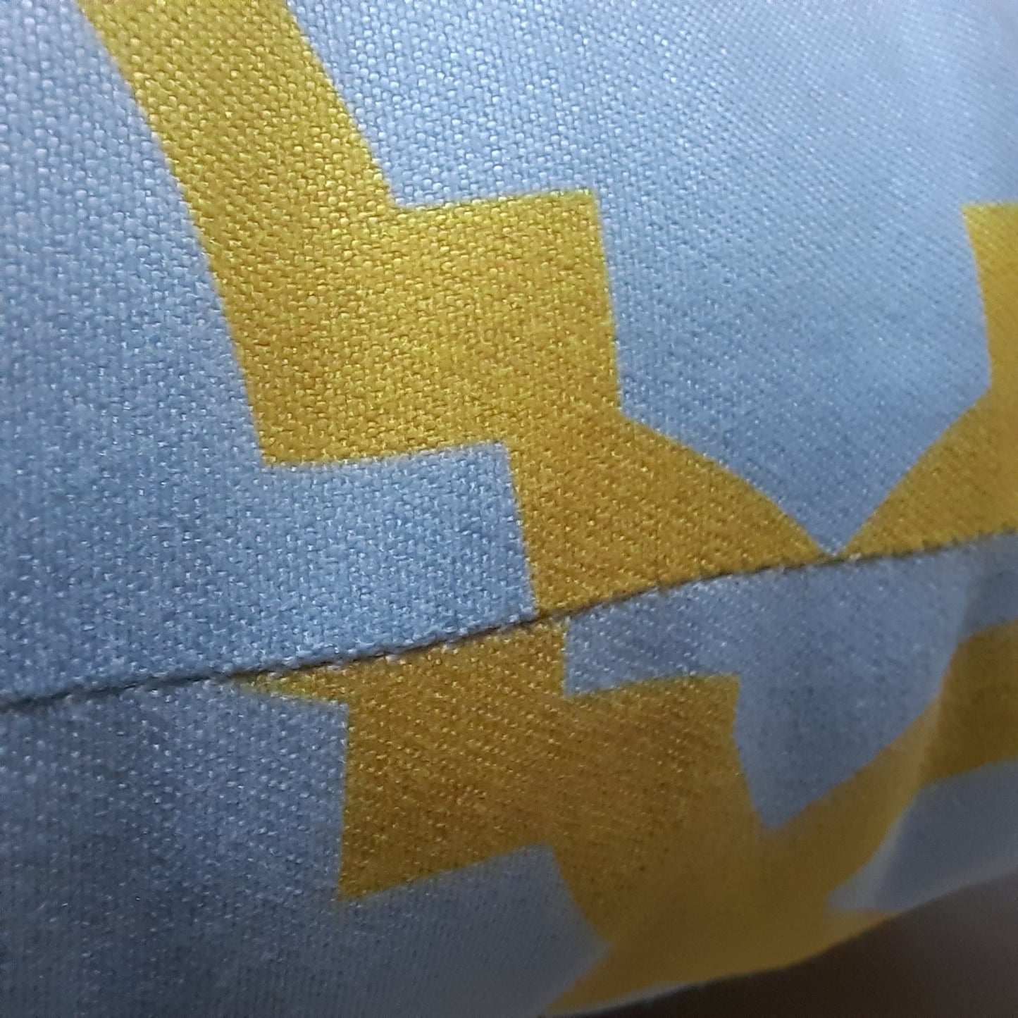 Riviera Collection-Cushion Covers In Glace Cotton For Regular Use –Yellow Moroccan Design– 40cm x 40cm (~16″ x 16″) – Set of 5