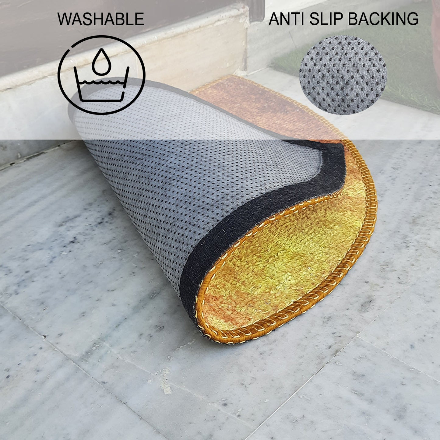 Avioni Home Floor Mat Modern Abstract Design | Anti Slip, Durable & Washable | Outdoor & Indoor