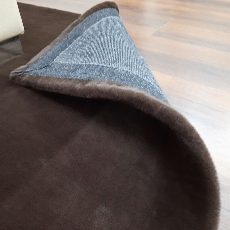 Soft Shaggy Premium Super Soft Luxury Rugs Faux Fur – Dark Brown – Avioni Carpets