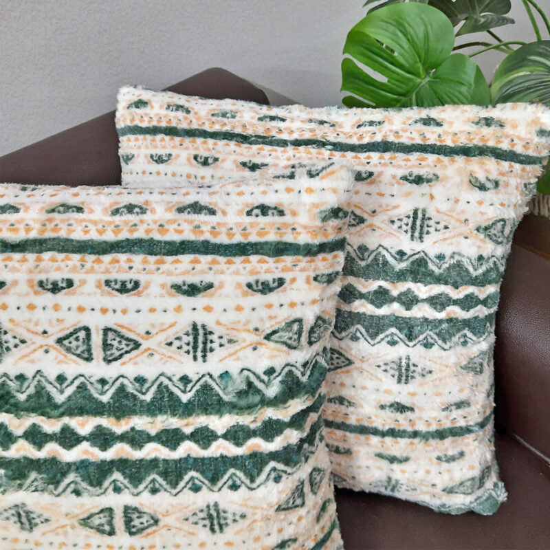 Avioni Designer Faux Fur Luxury Cushion Covers | Luxurious Very Soft Exclusive | Different Sizes Available | Calming Green Collection