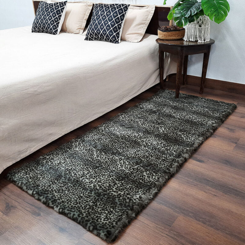 Loomkart – Luxury Animal Print Avioni Ultra Soft Cozy Faux Fur Carpet for Bedroom/Hallway/Pooja Room-Easily Hand Washable- 60X150cm