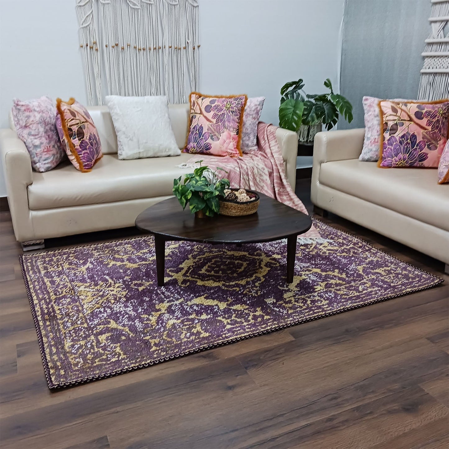 Avioni Faux Silk Carpet for Your Living Room | Durable and Washable | BerryBliss Collection
