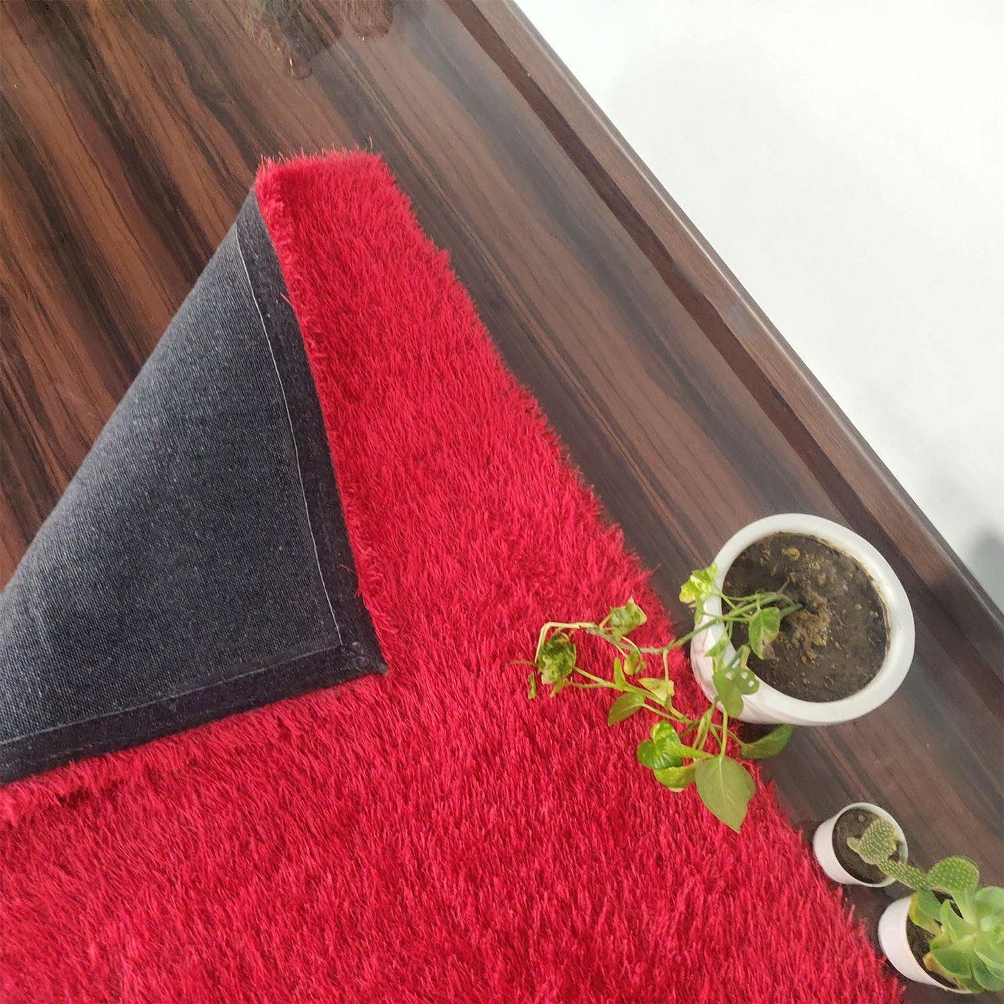 Super Saver Deal-Avioni Fur Carpets for Living Room – Red Colour-90cm x 150cm (~3×5 Feet)