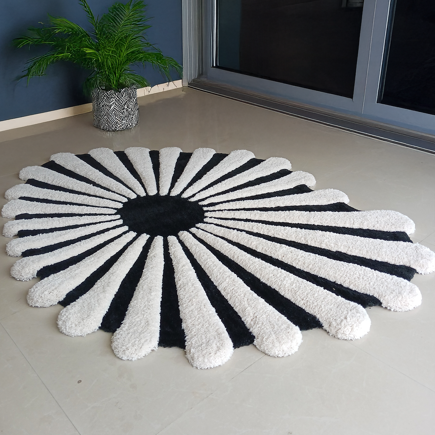 The Elevate Collection from Loomkart | Noir Ivory Bloom Luxe Carpet | Luxury Statement Carpets