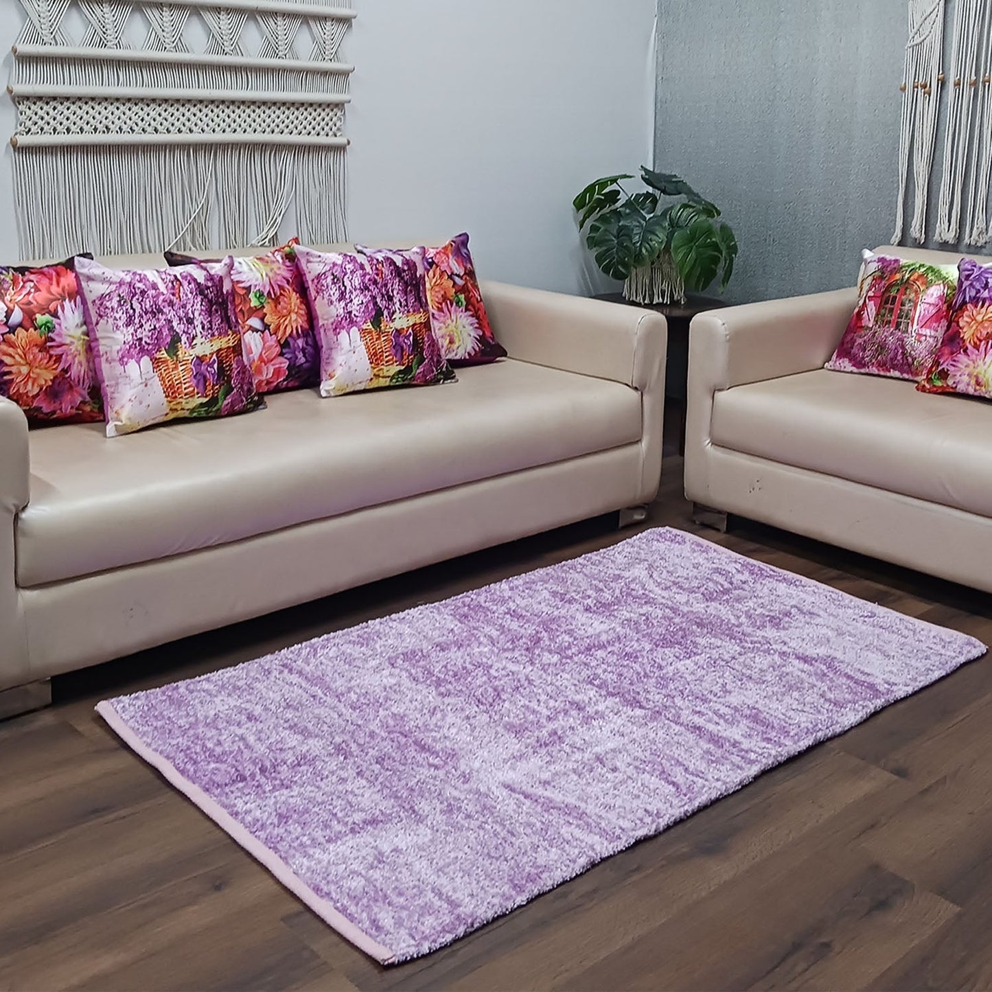 Avioni Handloom Rugs by Master Artisans | Soft Touch | Home Washable | Purple | Reversible