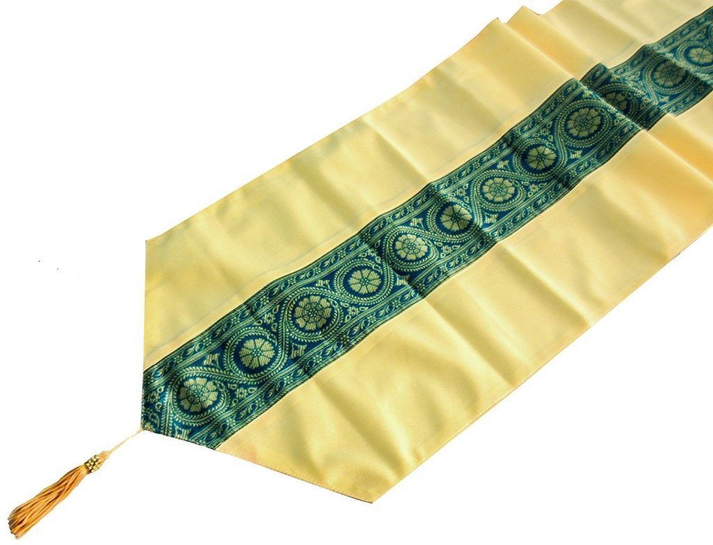 Avioni Premium Faux Silk Ethnic multicolor Table Runner Festival Collection -57 x 12.5 Inches