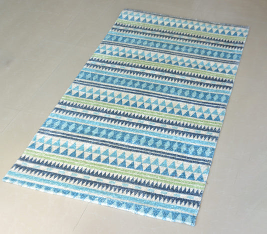 Avioni Carpets for Living Room – Neo Modern Collection Blue Multicolour Carpet/Rug – 90 cm x 150 cm (~3 Feet × 5 Feet)