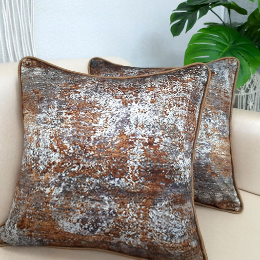 Cushion Cover – Beautiful Brown Abstract Design – 40cm x 40cm (~16″ x 16″)