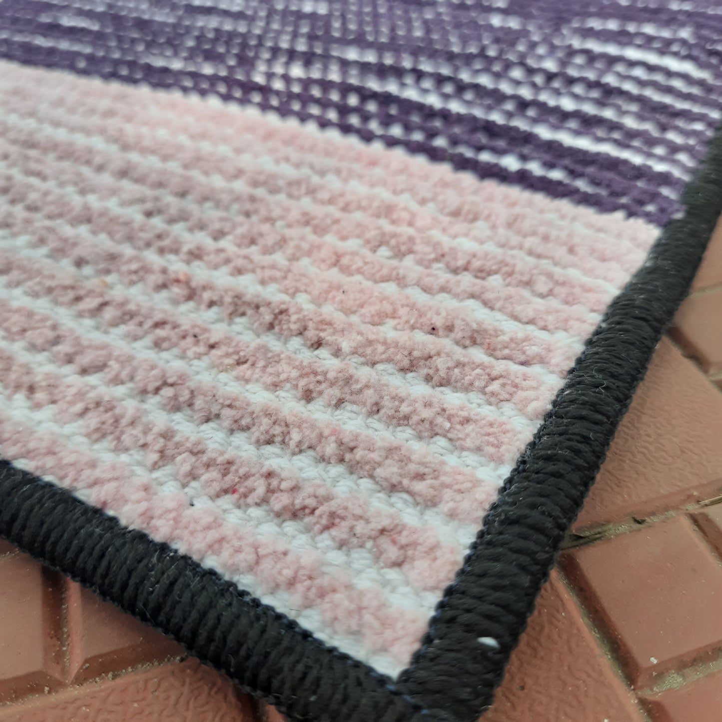 Avioni Luxury Soft Premium Chenille Stripe-Multi Color-Yoga Mat  60cm x 180cm (~2×5.5 Feet)