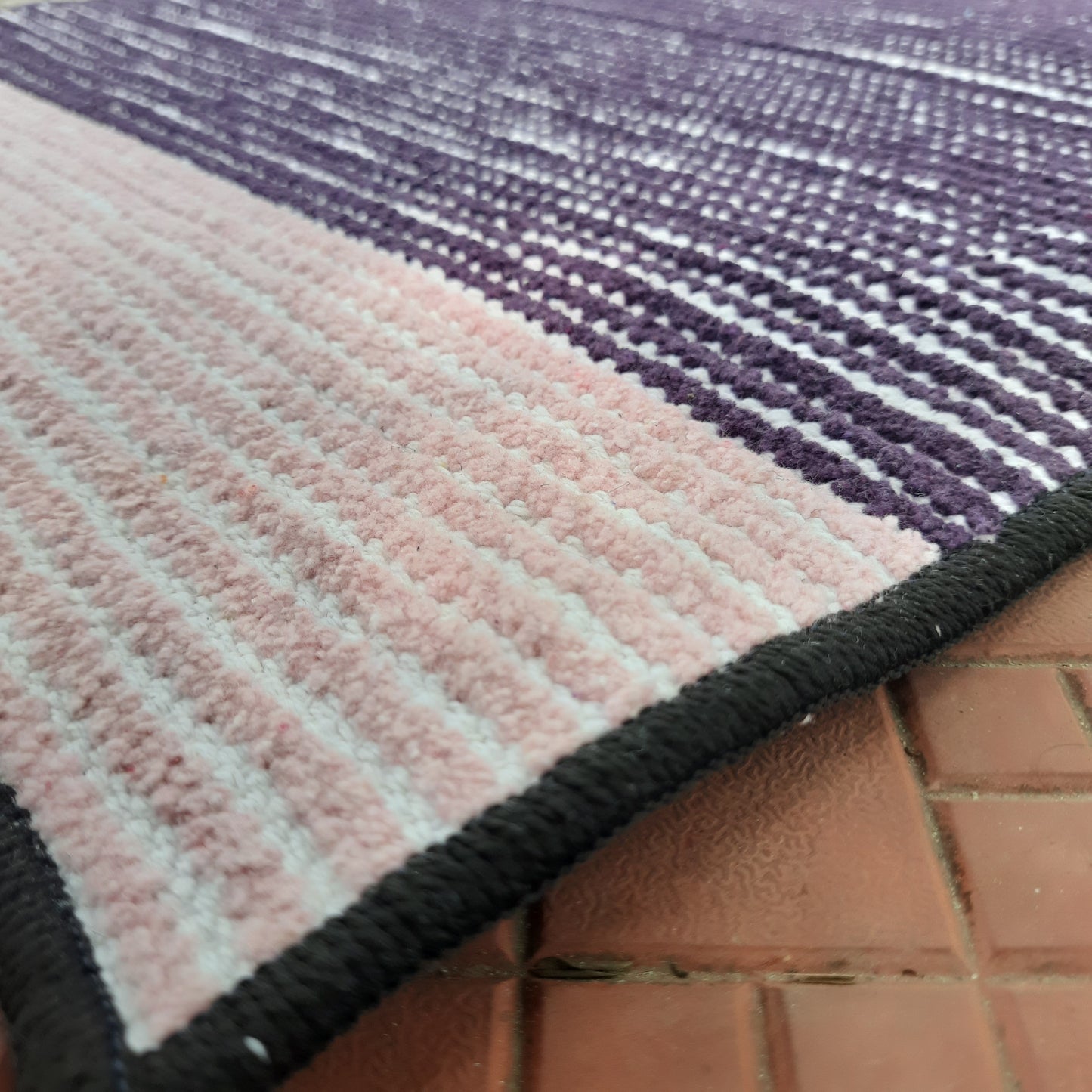 Avioni Luxury Soft Premium Chenille Stripe-Multi Color-Yoga Mat  60cm x 180cm (~2×5.5 Feet)