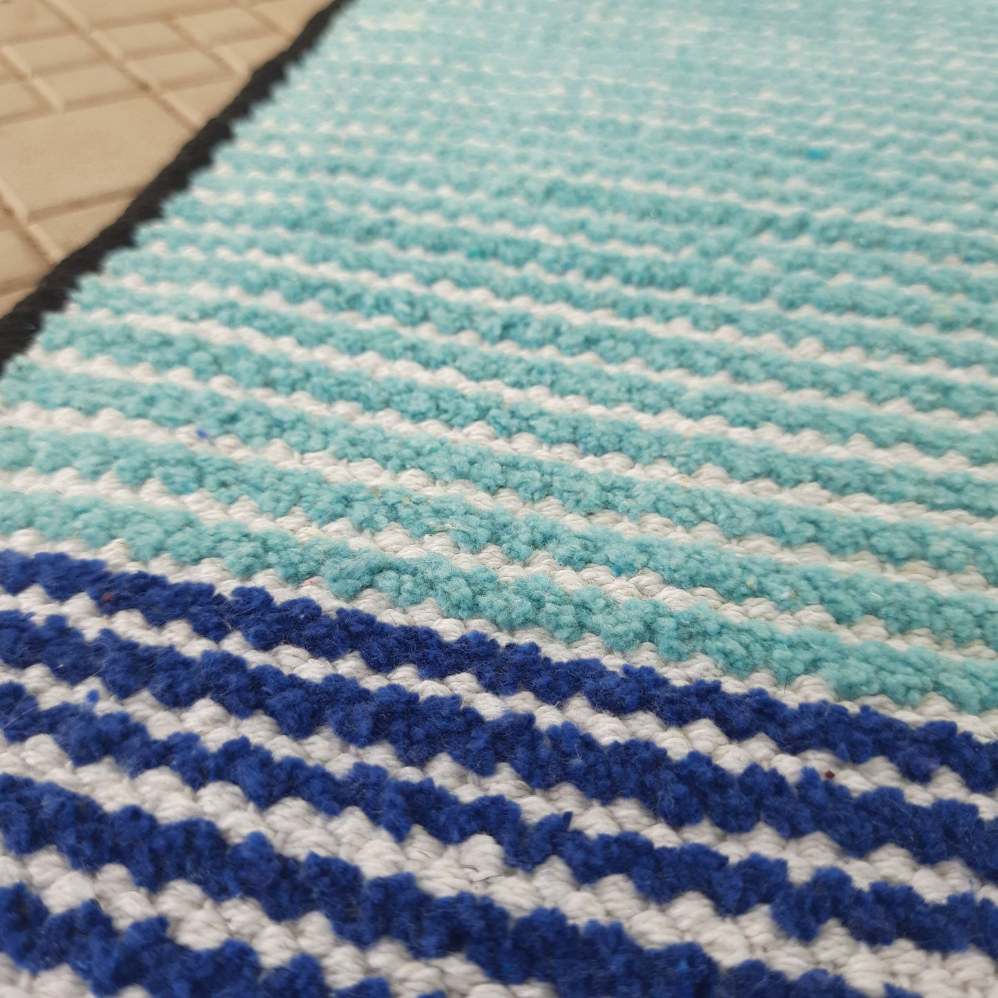 Avioni Luxury Soft Premium Chenille Stripe -Multi Color- Yoga Mat 60cm x 180cm (~2×5.5 Feet)