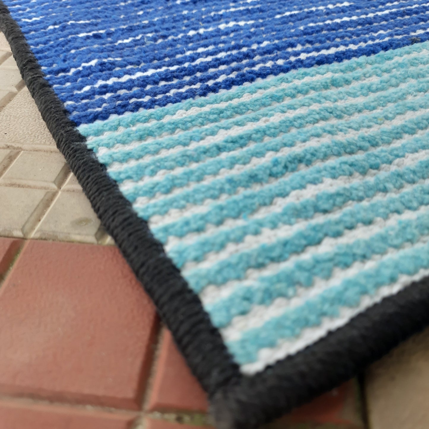 Avioni Luxury Soft Premium Chenille Stripe -Multi Color- Yoga Mat 60cm x 180cm (~2×5.5 Feet)