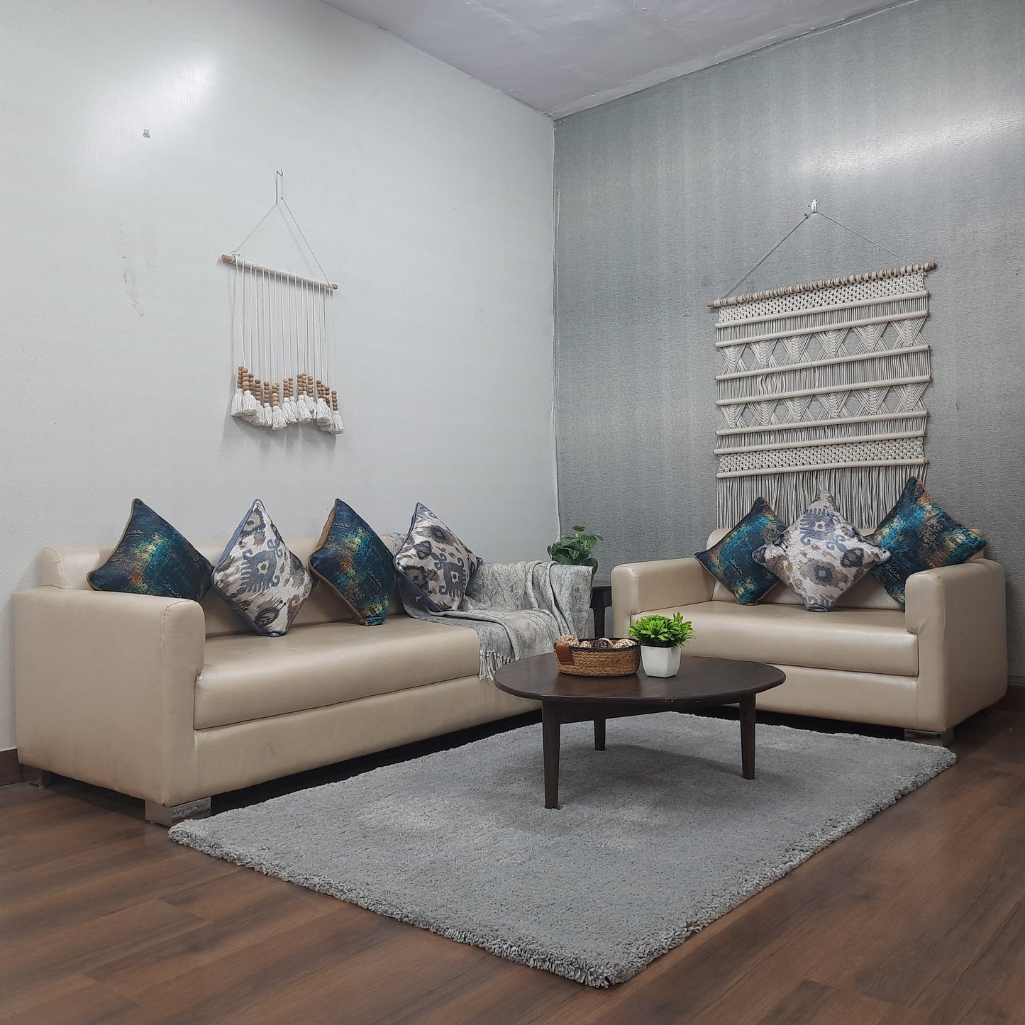 Avioni Home Atlas Collection - Microfiber Carpet In Plain Grey | Soft, Easy to Clean