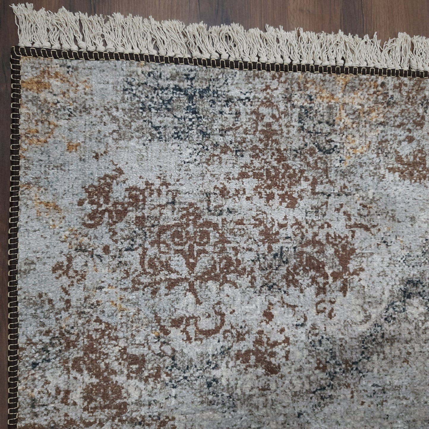 Avioni Faux Silk Carpet for a Stylish and Modern Living Room Abstract Vintage theme | Durable and Washable