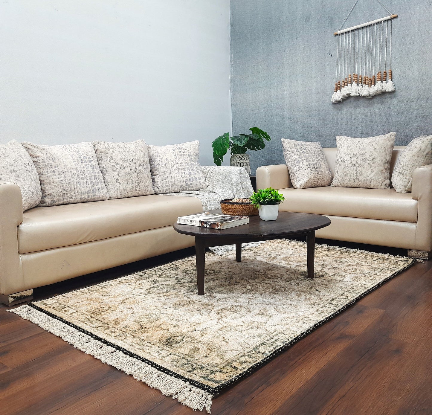 Avioni Faux Silk Carpet for Your Living Room | Luxurious, Designed to Last and Washable | Earthy Elegance Collection