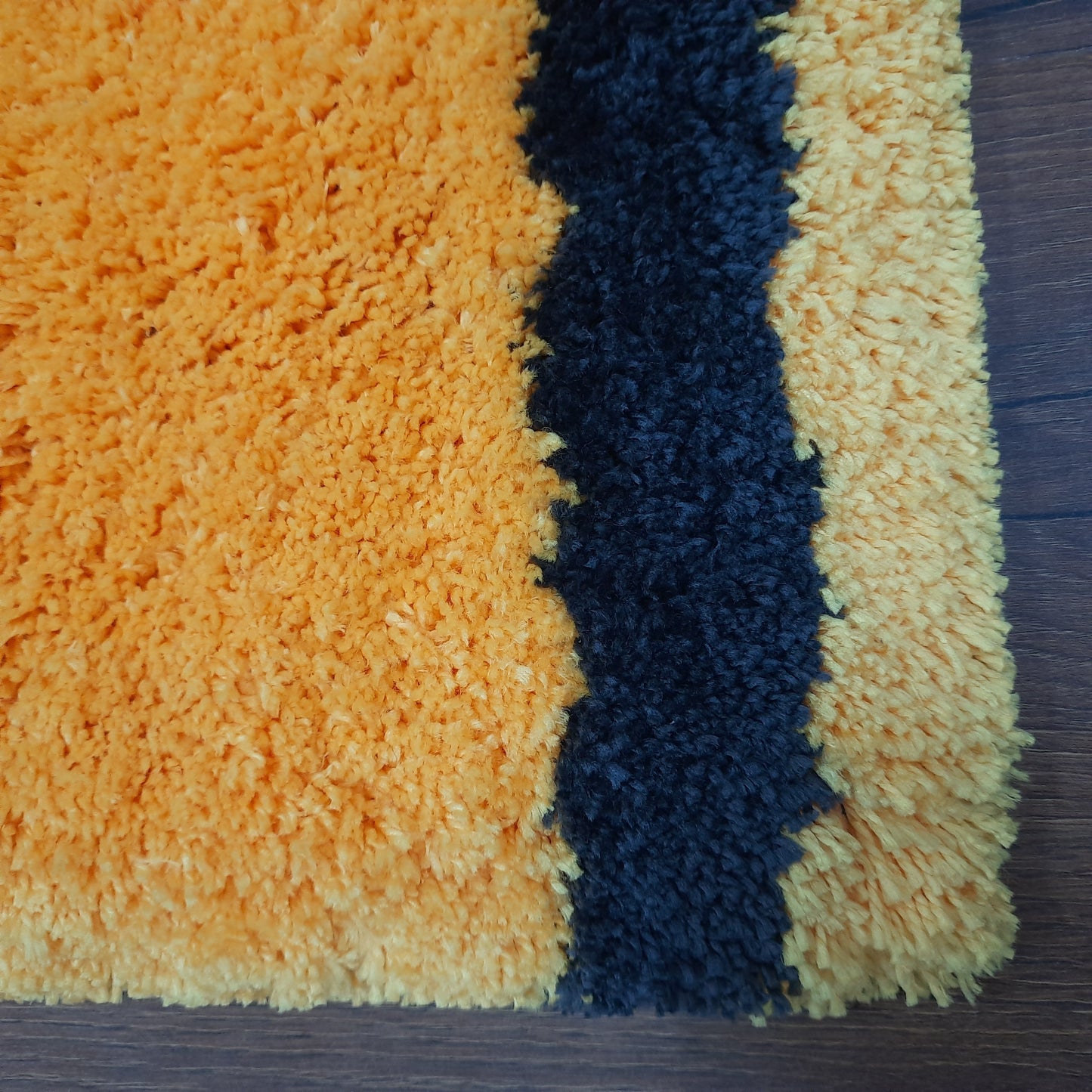 Plush Premium Shaggy Golden Yellow Base & Multi Colour With Modern Design /Bedside Runners by Avioni Home