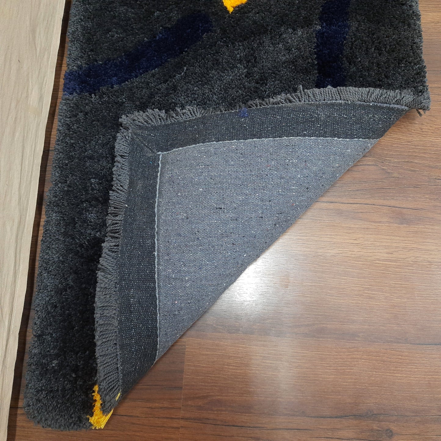 Plush Premium Shaggy Black Pearl Base & Multi Colour With Modern Design /Bedside Runners by Avioni Home