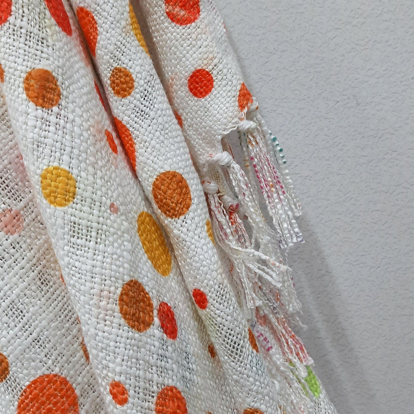 Avioni Polka Dot Reversible Soft Sofa Throw | Modern Design | Virgin Premium Polyester Slub Handloom Sofa Throw