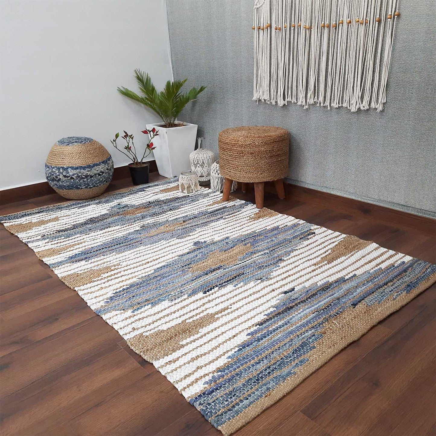 Avioni Home Eco Collection – Woven Cotton And Jute- Luxury Look -Multiple Siz