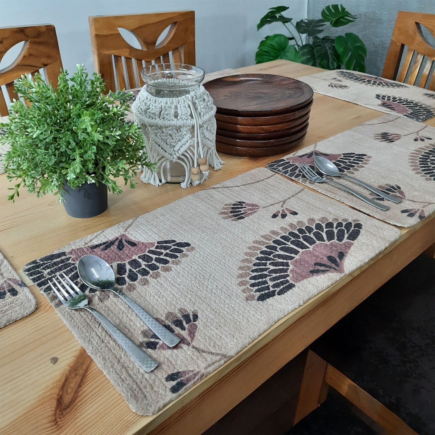 All Natural Cotton Braided Mats- “Natura Collection By Avioni”-Washable-Elegant And Exclusive- Good for Gifting (29×44 cms)