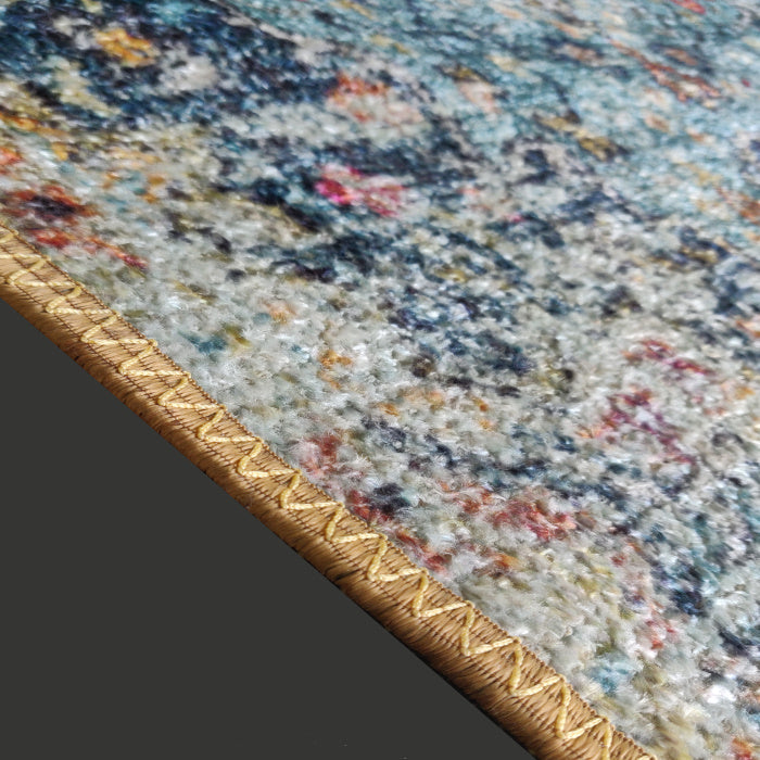 Avioni Faux Silk Carpet Distressed Persian Design – Living Room Rug – Loomkart