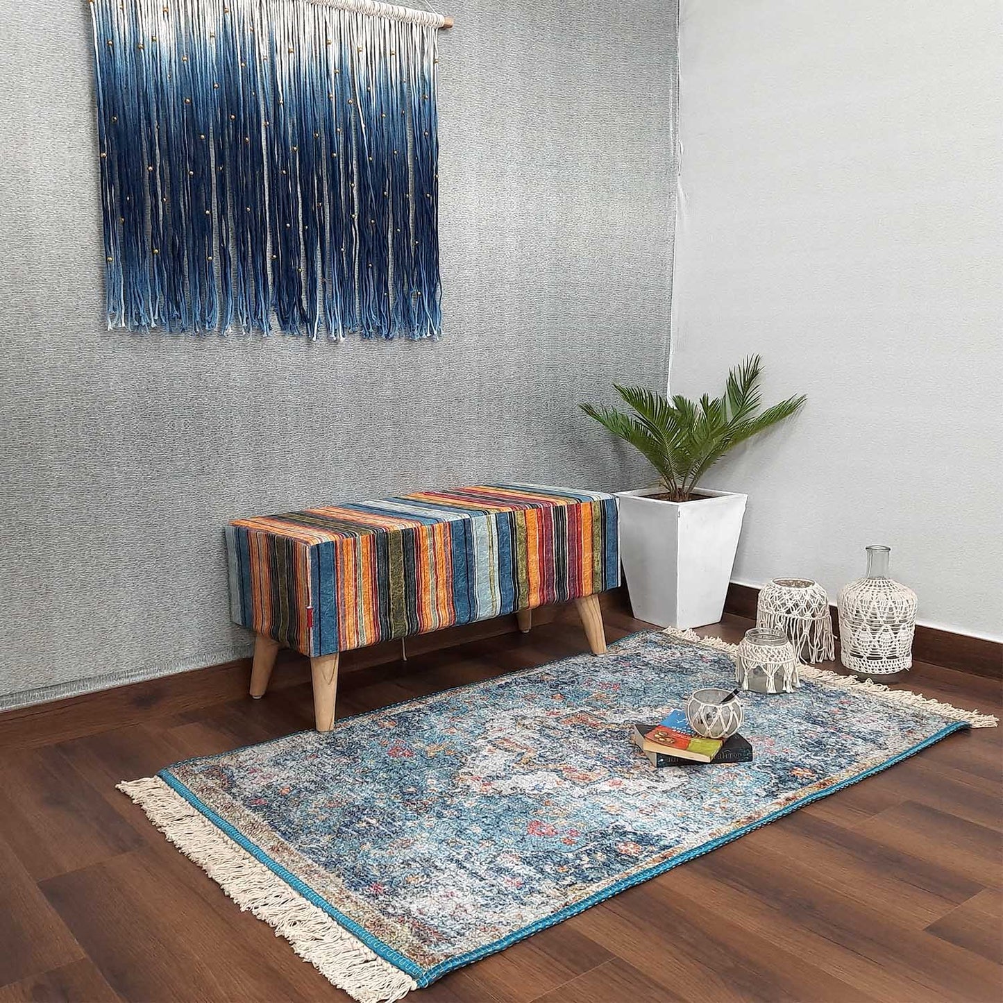 Avioni Faux Silk Carpet Distressed Persian Design – Living Room Rug – Loomkart