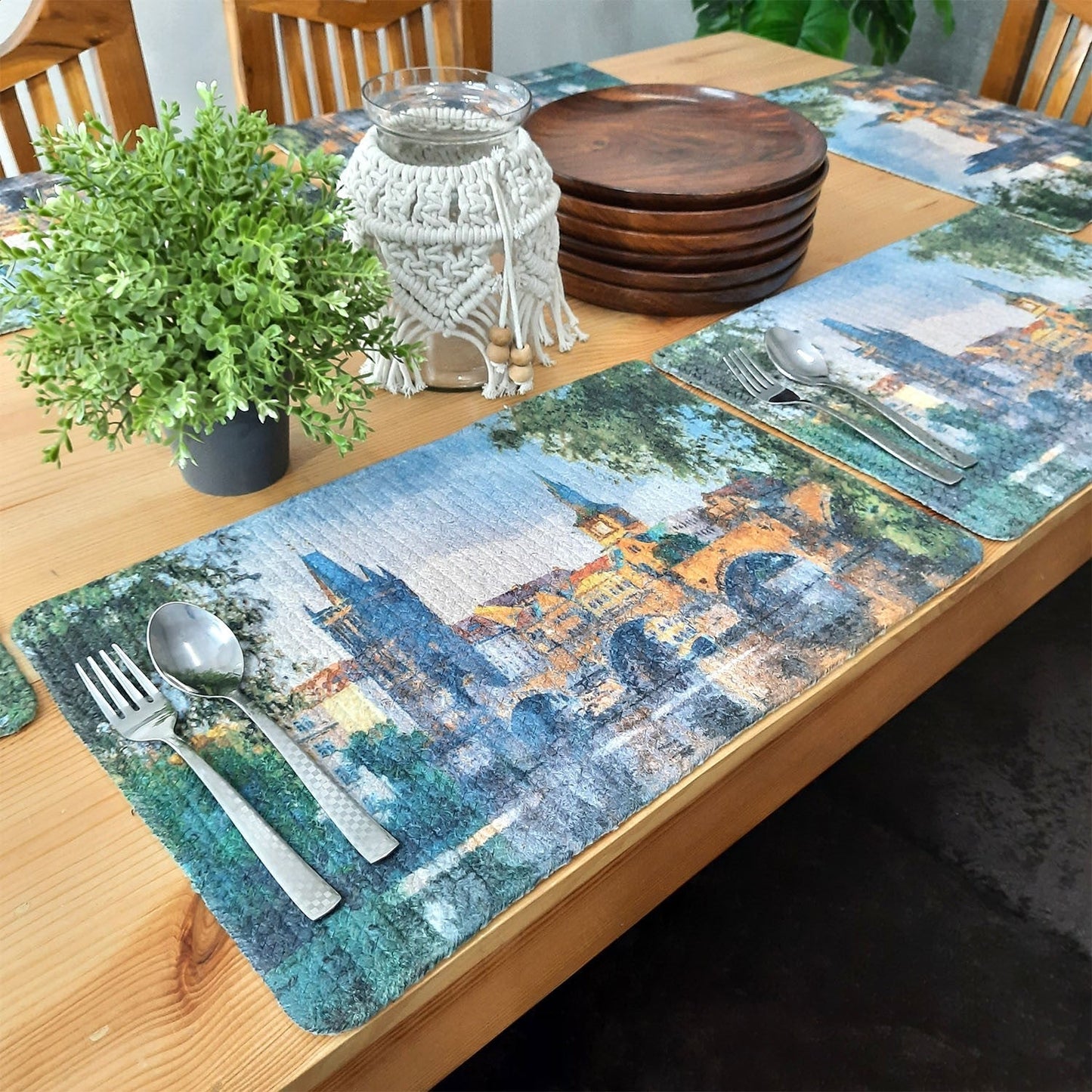 All Natural Cotton Braided Mats- “Natura Collection By Avioni”-Washable-Elegant And Exclusive-Old Town-Good for Gifting (29×44 cms)