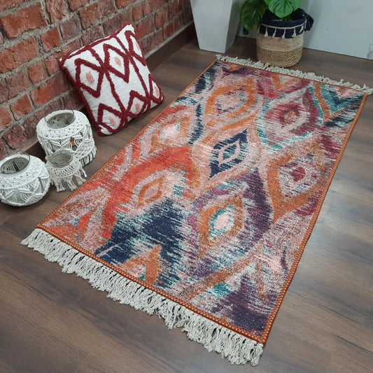 Avioni Washable Luxury Carpets-Rustic Modern Multicolour Design / Multiple Sizes
