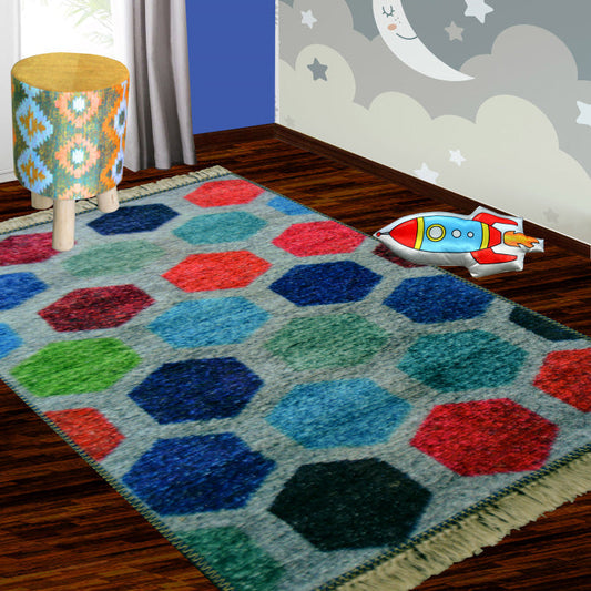 Silk Carpet Modern Design Collection Multicolour Abstract – Living Room Rug – 90cm  x 150 cm( 3 Feet × 5 Feet) - Avioni