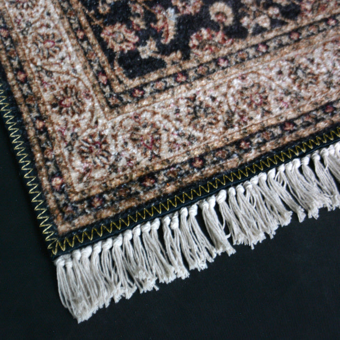 Silk Carpet Persian Design Collection Black – Living Room Rug – 90 cm x 150 cm (~3 Feet x 5 Feet) - Avioni