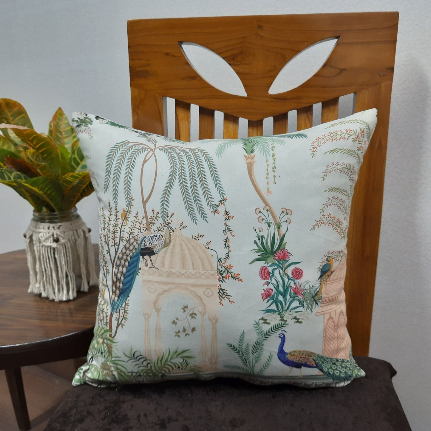 Riviera Collection-Cushion Covers In Glace Cotton For Regular Use  – 40cm x 40cm (~16″ x 16″) – Set of 5