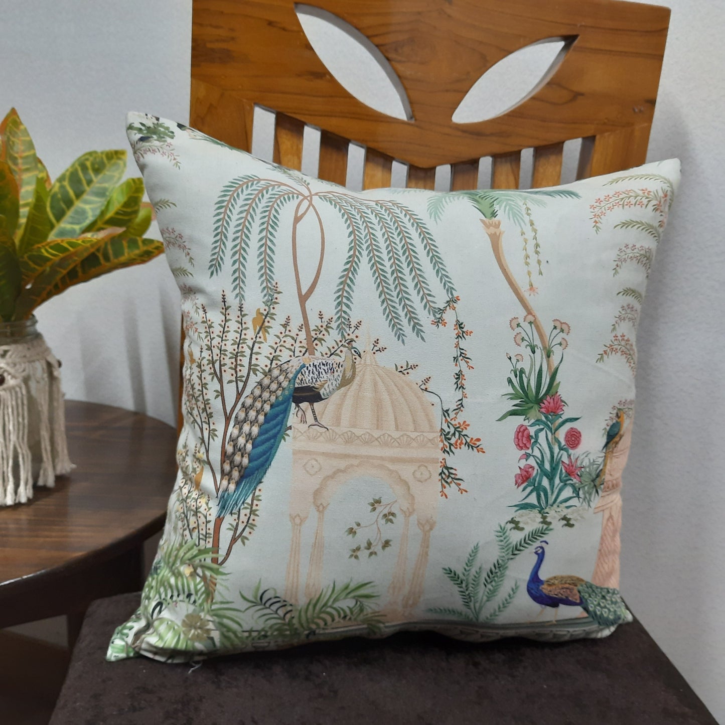 Riviera Collection-Cushion Covers In Glace Cotton For Regular Use  – 40cm x 40cm (~16″ x 16″) – Set of 5