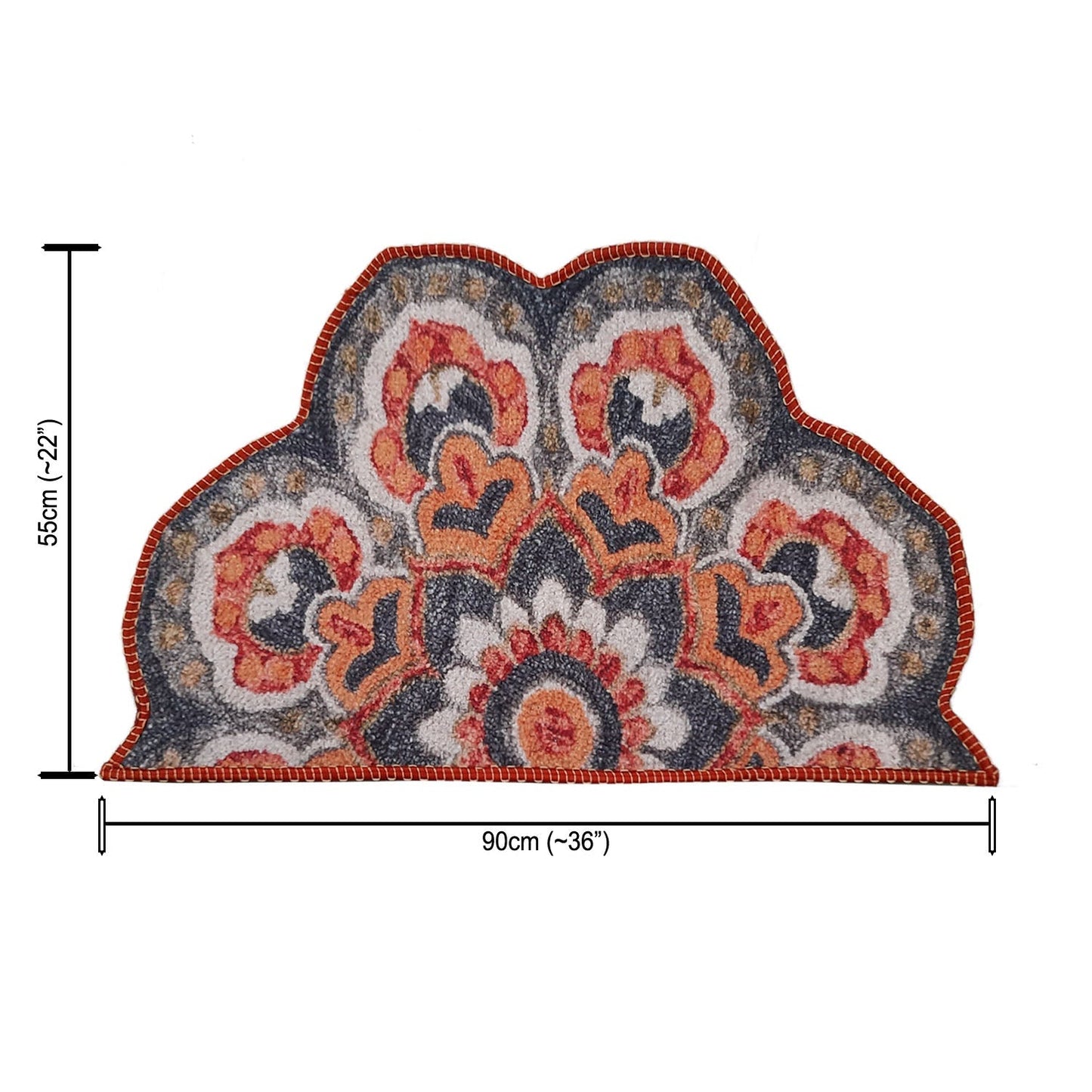 Avioni Home Floor Mats in Beautiful Rangoli Modern Petals Design | Anti Slip, Durable & Washable | Outdoor & Indoor