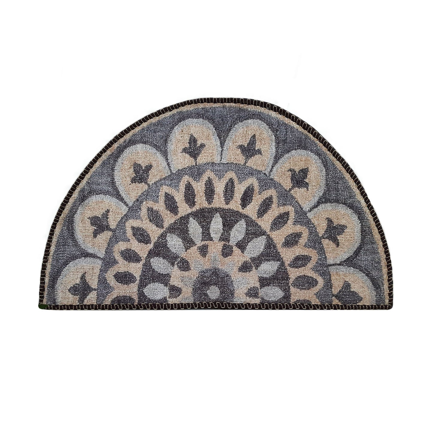 Avioni Home Floor Mats in Beautiful Rangoli Modern Semi Round Design | Anti Slip, Durable & Washable | Outdoor & Indoor