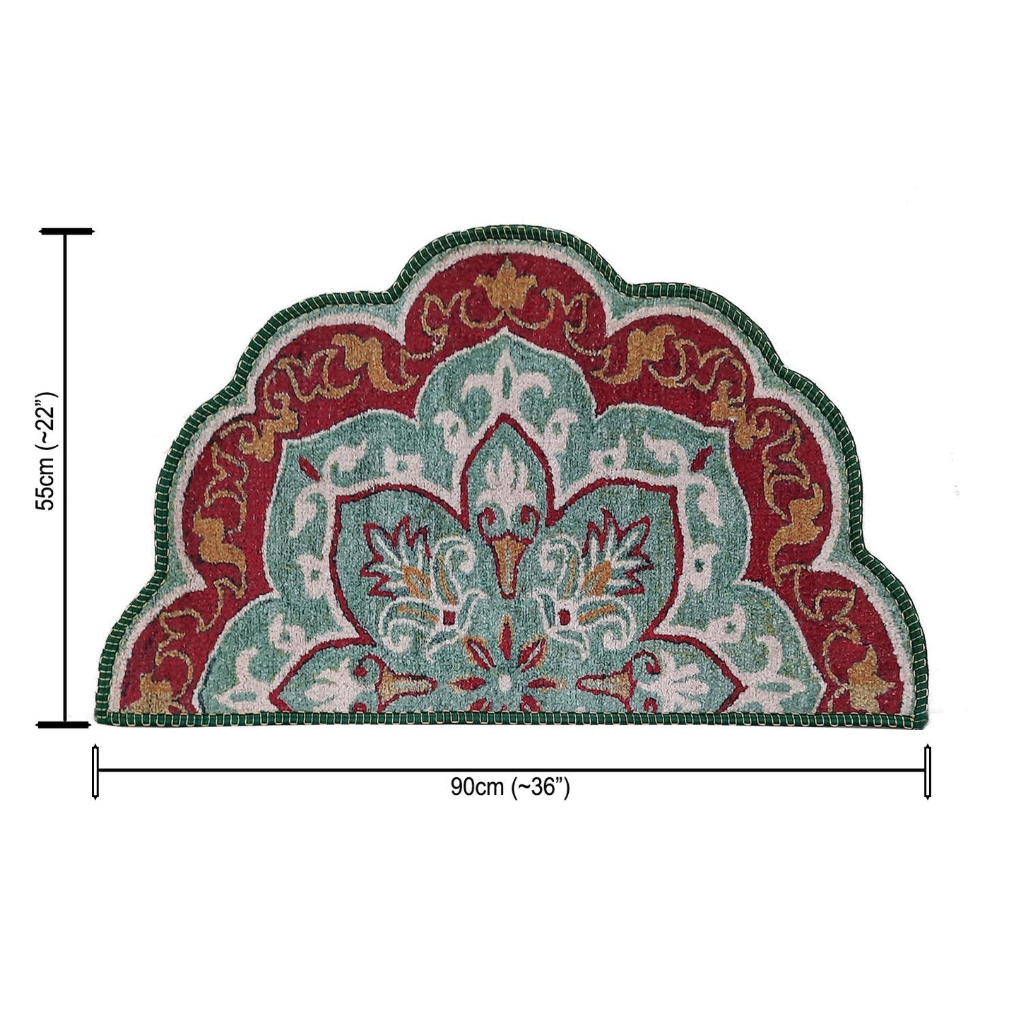 Avioni Home Floor Mats in Beautiful Rangoli Modern Petals Design | Anti Slip, Durable & Washable | Outdoor & Indoor