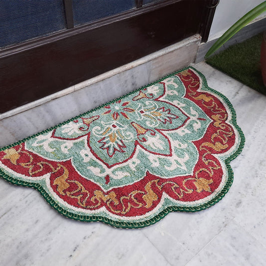 Avioni Home Floor Mats in Beautiful Rangoli Modern Petals Design | Anti Slip, Durable & Washable | Outdoor & Indoor