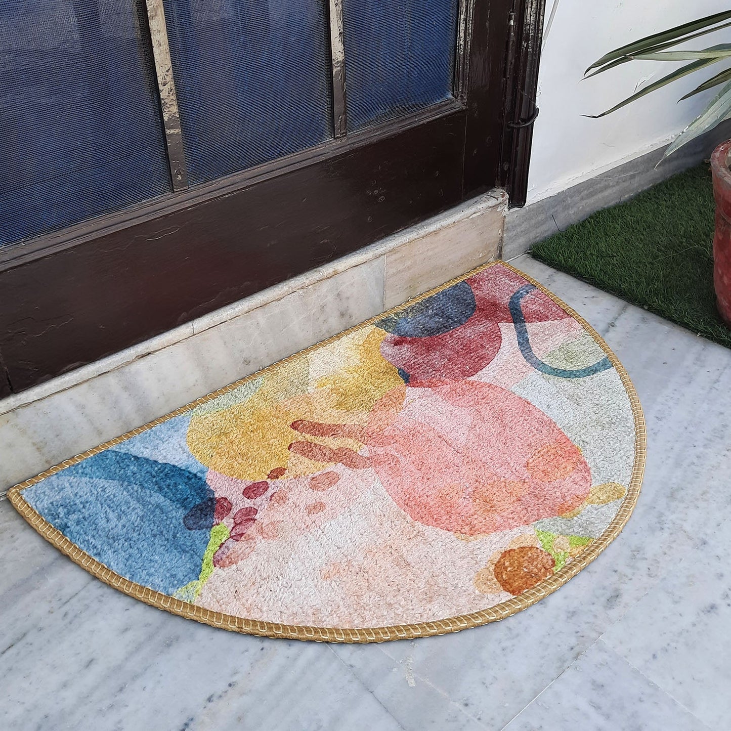 Avioni Home Floor Mats in Beautiful Boho Abstract Design | Anti Slip, Durable & Washable | Outdoor & Indoor