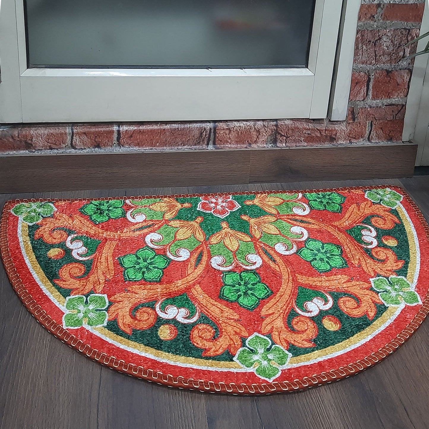 Avioni Home Floor Mats in Beautiful Rangoli Design | Anti Slip, Durable & Washable | Outdoor & Indoor