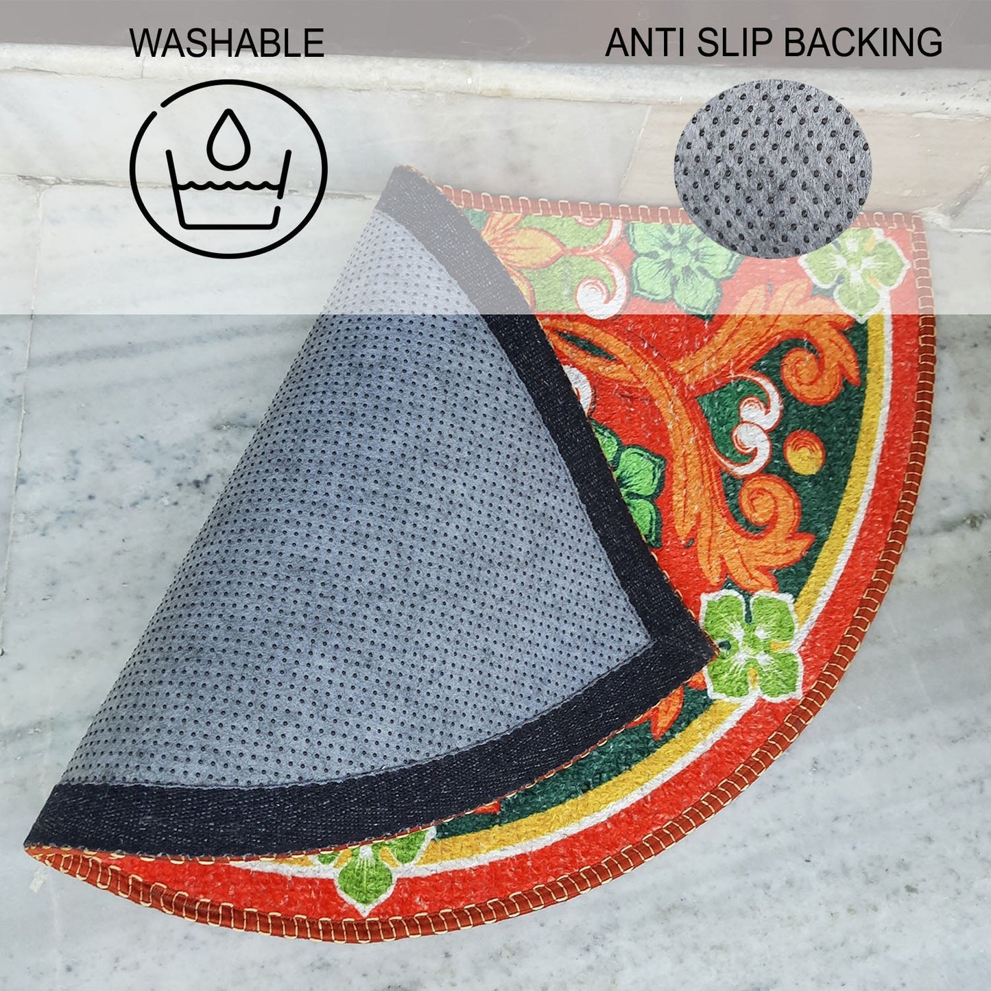 Avioni Home Floor Mats in Beautiful Rangoli Design | Anti Slip, Durable & Washable | Outdoor & Indoor