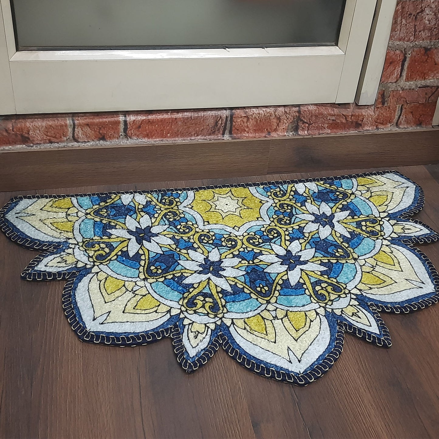 Avioni Home Floor Mats in Beautiful Rangoli Cutout Design | Anti Slip, Durable & Washable | Outdoor & Indoor