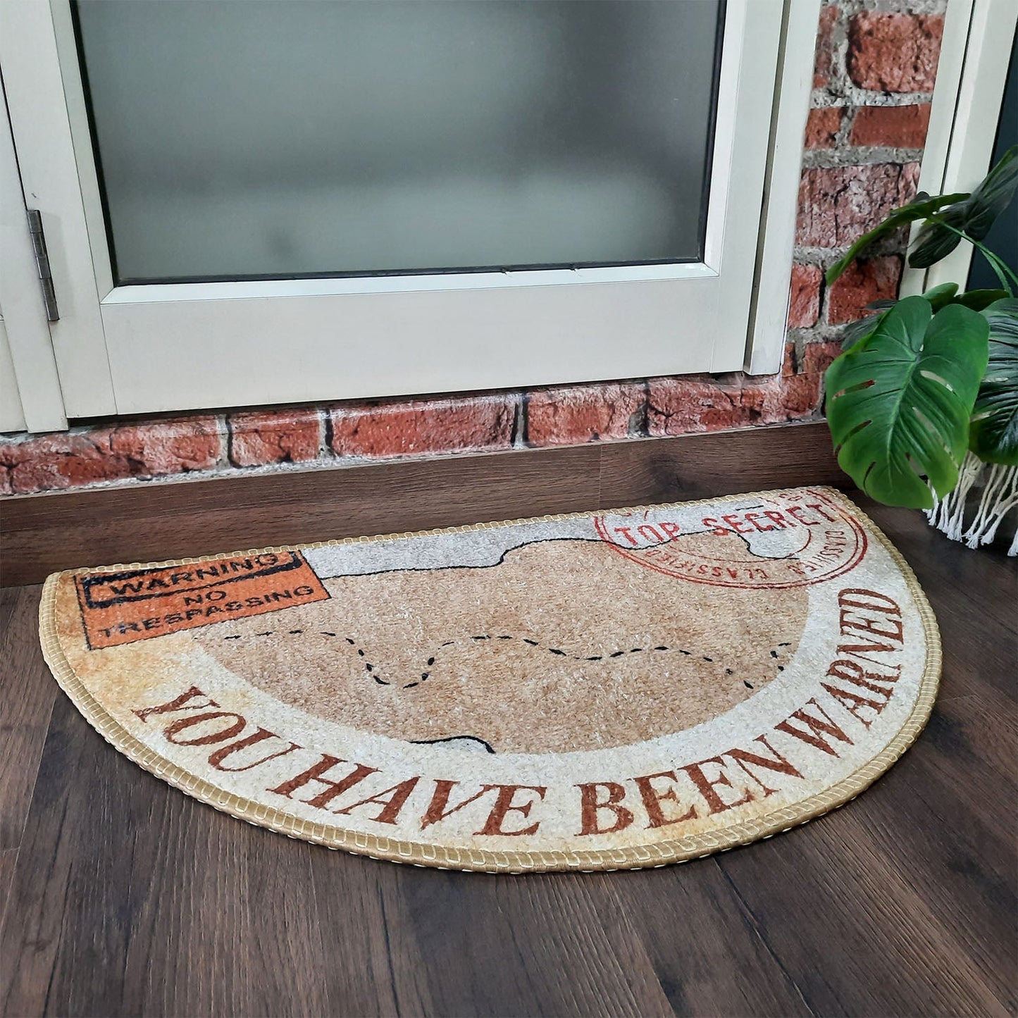 Avioni Home Floor Mats in Modern Design with a Fun Warning Message  | Anti Slip, Durable & Washable | Outdoor & Indoor