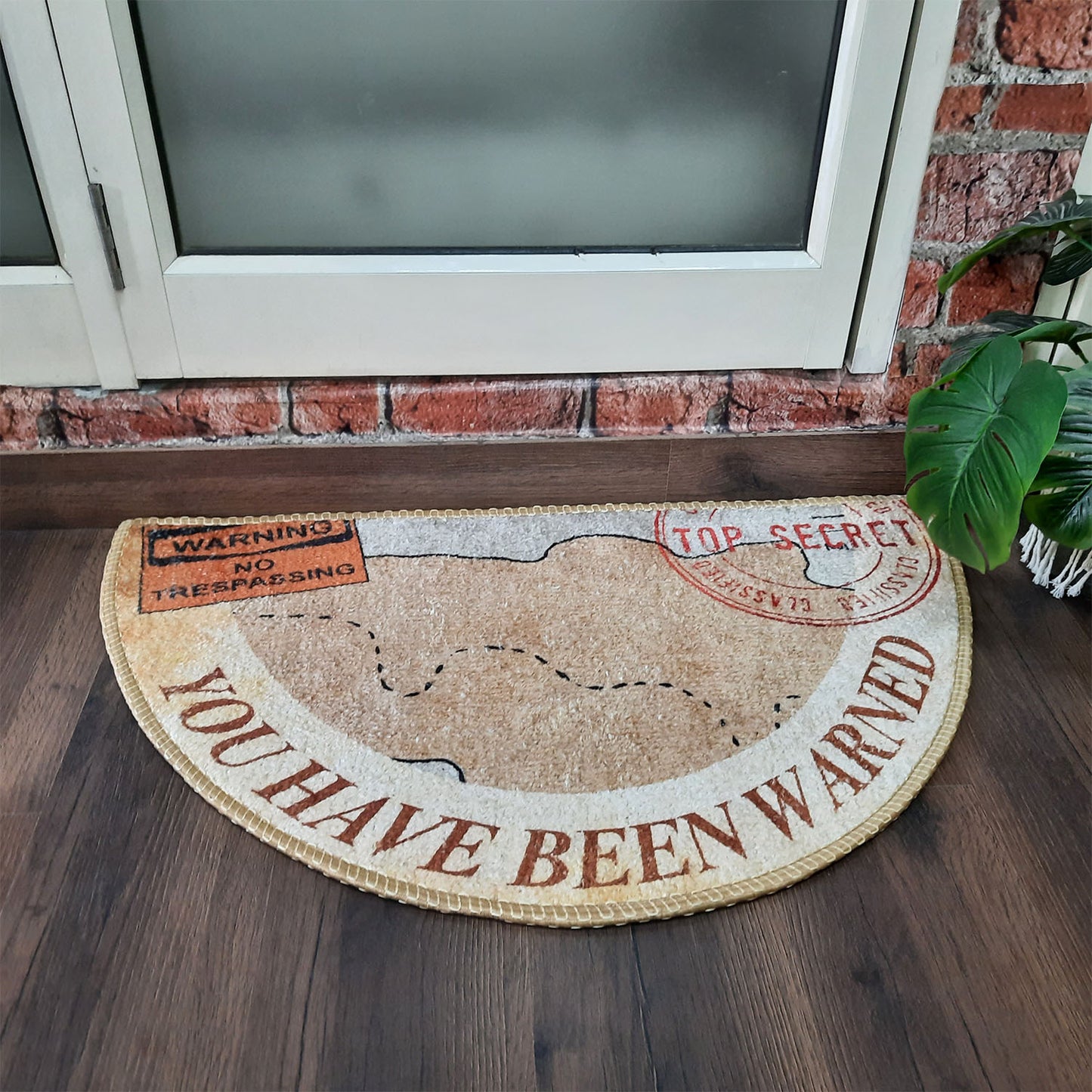 Avioni Home Floor Mats in Modern Design with a Fun Warning Message  | Anti Slip, Durable & Washable | Outdoor & Indoor