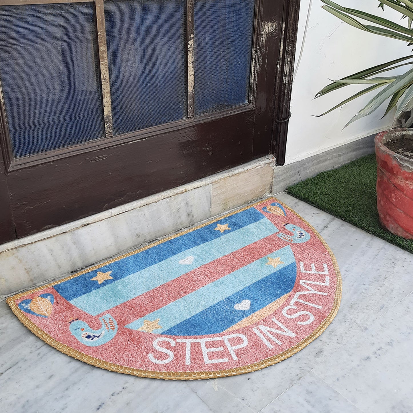 Avioni Home Floor Mat “Step in Style” Modern Design  | Anti Slip, Durable & Washable | Outdoor & Indoor