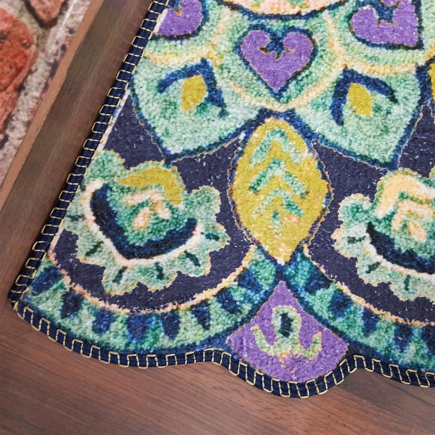 Avioni Home Floor Mats in Beautiful Traditional Rangoli Colors | Anti Slip, Durable & Washable | Outdoor & Indoor