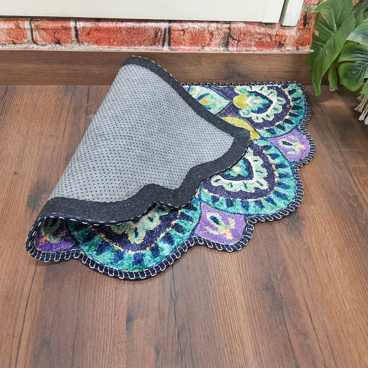 Avioni Home Floor Mats in Beautiful Traditional Rangoli Colors | Anti Slip, Durable & Washable | Outdoor & Indoor