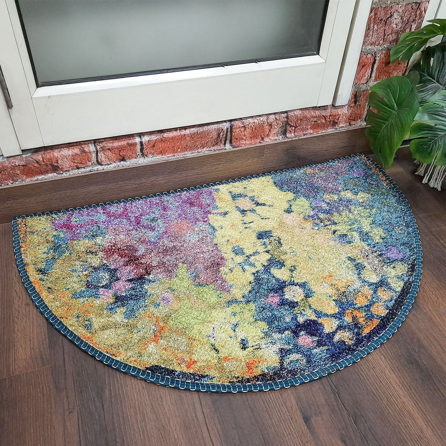 Avioni Home Floor Mats in Beautiful Colorful Abstract Design | Anti Slip, Durable & Washable | Outdoor & Indoor