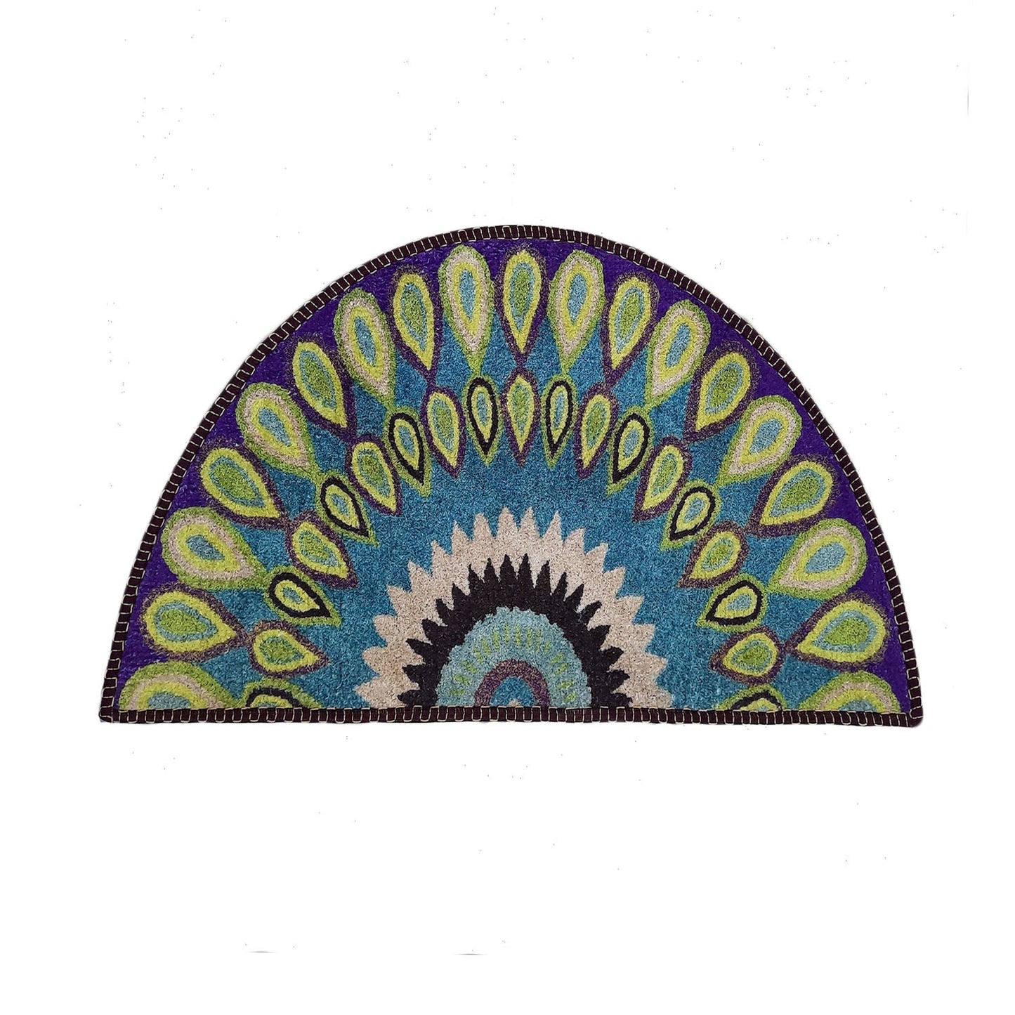 Avioni Home Floor Mats in Beautiful  Rangoli Design | Anti Slip, Durable & Washable | Outdoor & Indoor